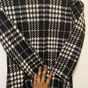 Off white and black print top